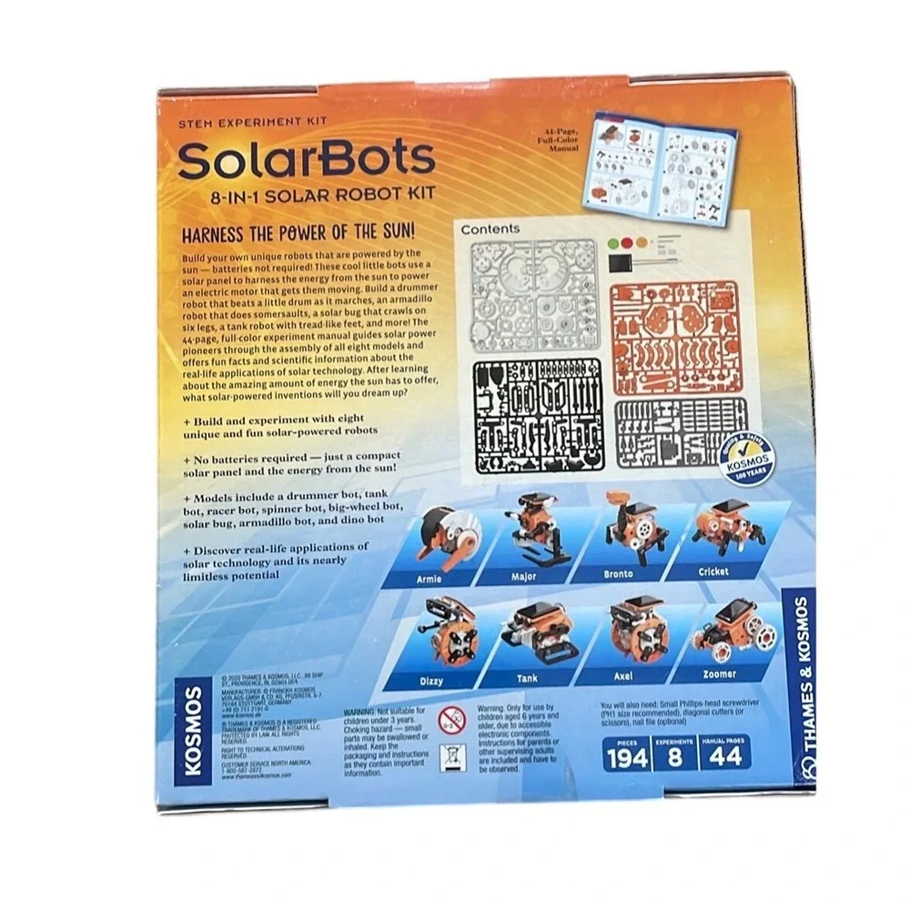 Thames & Kosmos SolarBots 8-in-1 Solar‎ Robot Kit STEM Experiment Kit 620375